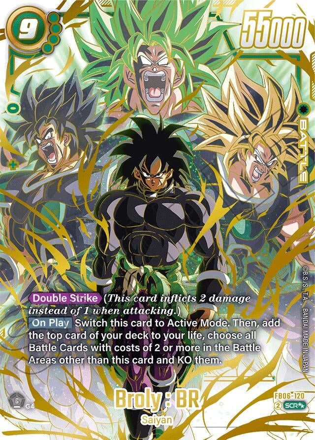 Image for Broly : BR - FB06-120 (Super Alternate Art) (Rivals Clash) (FB06-120) - Dragon Ball Super: Fusion World