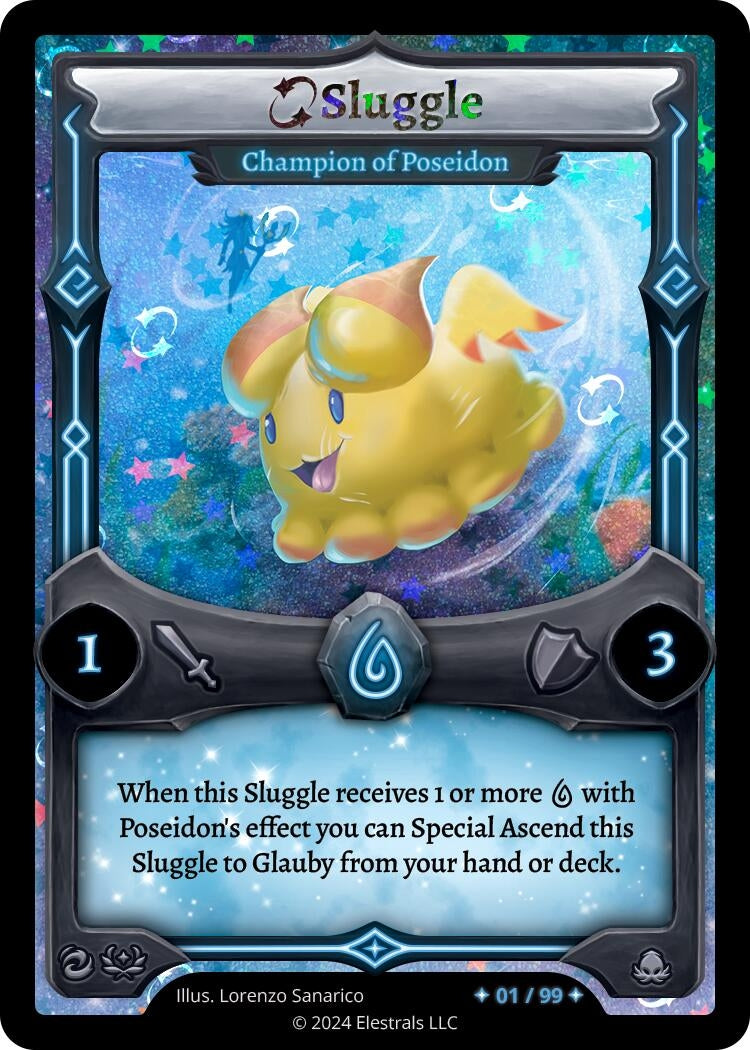 Image for Sluggle - Champion of Poseidon (Serialized) (Divine Champions: Firestorm Starter Decks) (/99) - Elestrals