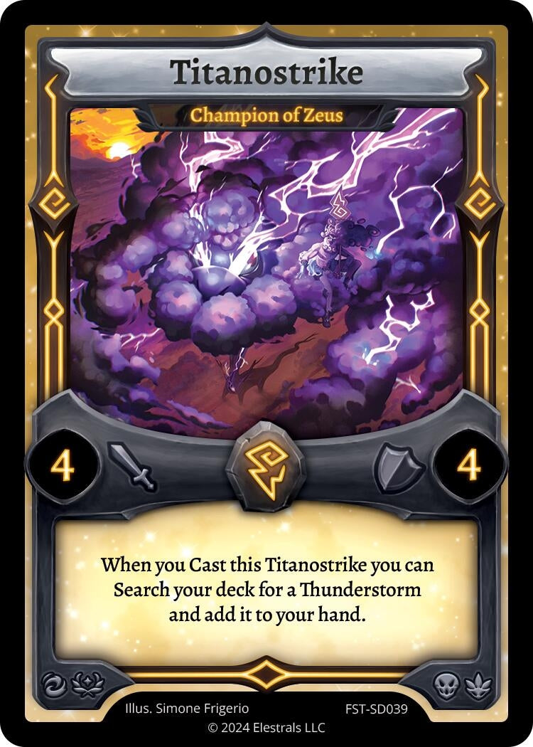 Image for Titanostrike - Champion of Zeus (Divine Champions: Firestorm Starter Decks) (FST-SD039) - Elestrals