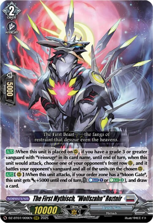 Image for The First Mythisch, "Wolfszahn" Roztnir (DZ-BT07: Moon Fangs & Cerulean Blaze) (DZ-BT07/009EN) - Cardfight Vanguard