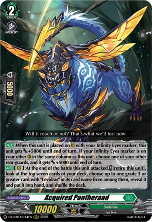 Image for Acquired Pantheraad (DZ-BT07: Moon Fangs & Cerulean Blaze) (DZ-BT07/014EN) - Cardfight Vanguard