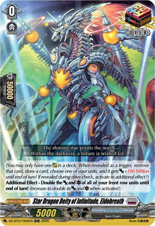 Image for Star Dragon Deity of Infinitude, Eldobreath (DZ-BT07: Moon Fangs & Cerulean Blaze) (DZ-BT07/022EN) - Cardfight Vanguard