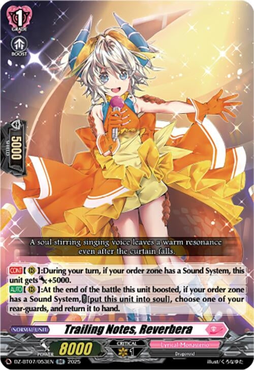 Image for Trailing Notes, Reverbera (DZ-BT07: Moon Fangs & Cerulean Blaze) (DZ-BT07/053EN) - Cardfight Vanguard