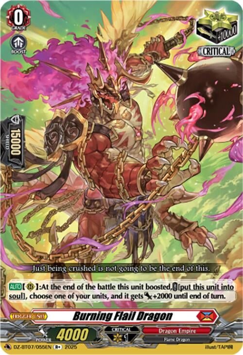 Image for Burning Flail Dragon (DZ-BT07: Moon Fangs & Cerulean Blaze) (DZ-BT07/055EN) - Cardfight Vanguard