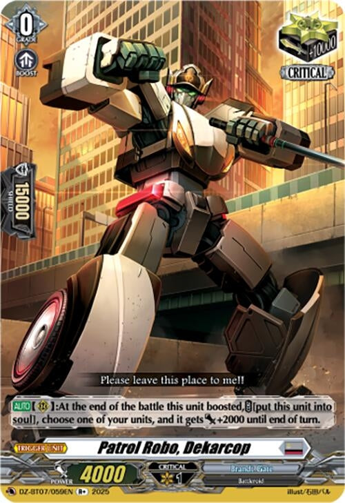 Image for Patrol Robo, Dekarcop (DZ-BT07: Moon Fangs & Cerulean Blaze) (DZ-BT07/059EN) - Cardfight Vanguard