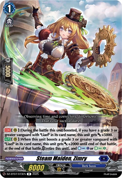 Image for Steam Maiden, Zimry (DZ-BT07: Moon Fangs & Cerulean Blaze) (DZ-BT07/073EN) - Cardfight Vanguard