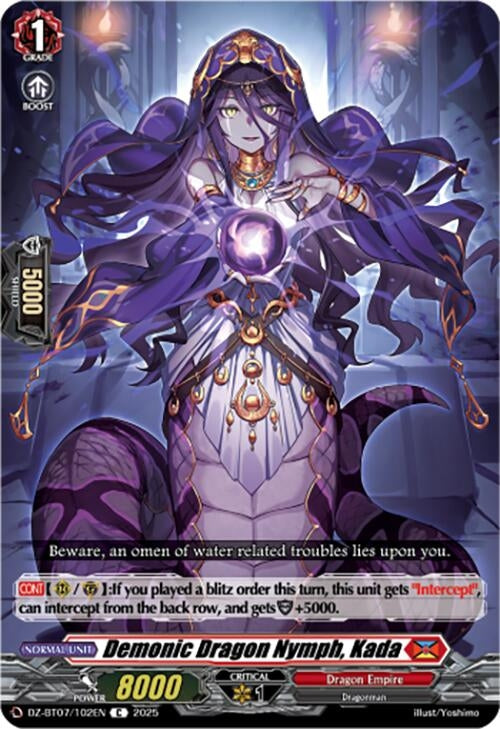 Image for Demonic Dragon Nymph, Kada (DZ-BT07: Moon Fangs & Cerulean Blaze) (DZ-BT07/102EN) - Cardfight Vanguard