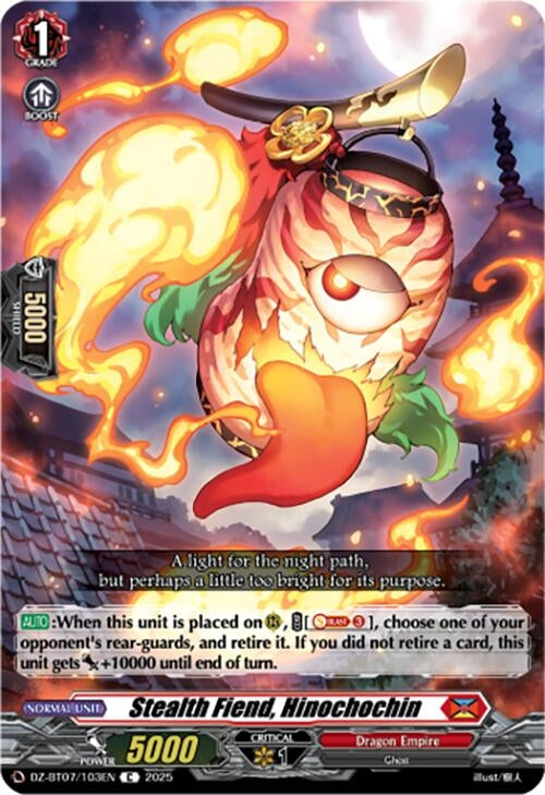 Image for Stealth Fiend, Hinochochin (DZ-BT07: Moon Fangs & Cerulean Blaze) (DZ-BT07/103EN) - Cardfight Vanguard
