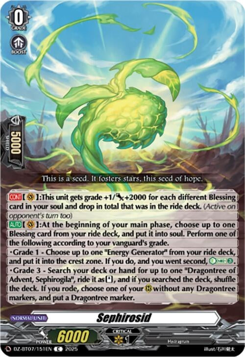 Image for Sephirosid (DZ-BT07: Moon Fangs & Cerulean Blaze) (DZ-BT07/151EN) - Cardfight Vanguard