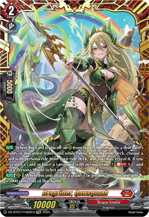 Image for Dragritter, Qawsqozah (FFR) (DZ-BT07: Moon Fangs & Cerulean Blaze) (DZ-BT07/FFR02EN) - Cardfight Vanguard