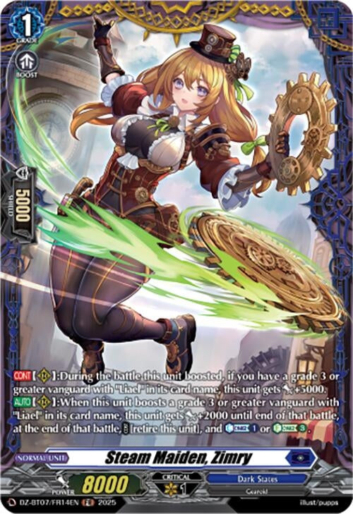Image for Steam Maiden, Zimry (FR) (DZ-BT07: Moon Fangs & Cerulean Blaze) (DZ-BT07/FR14EN) - Cardfight Vanguard
