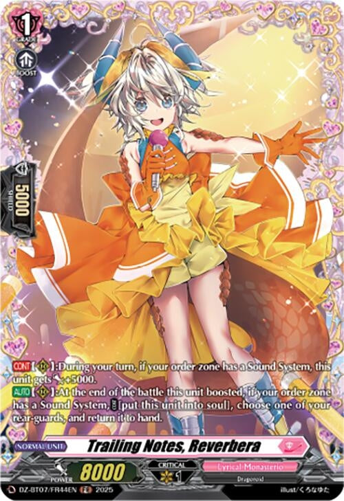 Image for Trailing Notes, Reverbera (FR) (DZ-BT07: Moon Fangs & Cerulean Blaze) (DZ-BT07/FR44EN) - Cardfight Vanguard
