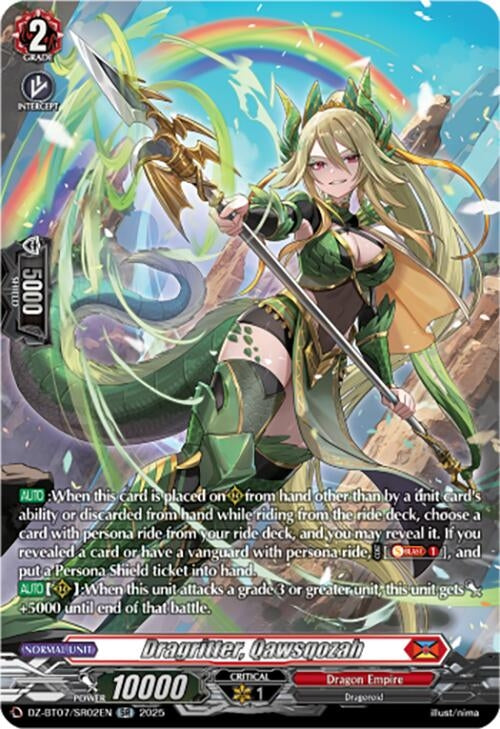 Image for Dragritter, Qawsqozah (SR) (DZ-BT07: Moon Fangs & Cerulean Blaze) (DZ-BT07/SR02EN) - Cardfight Vanguard
