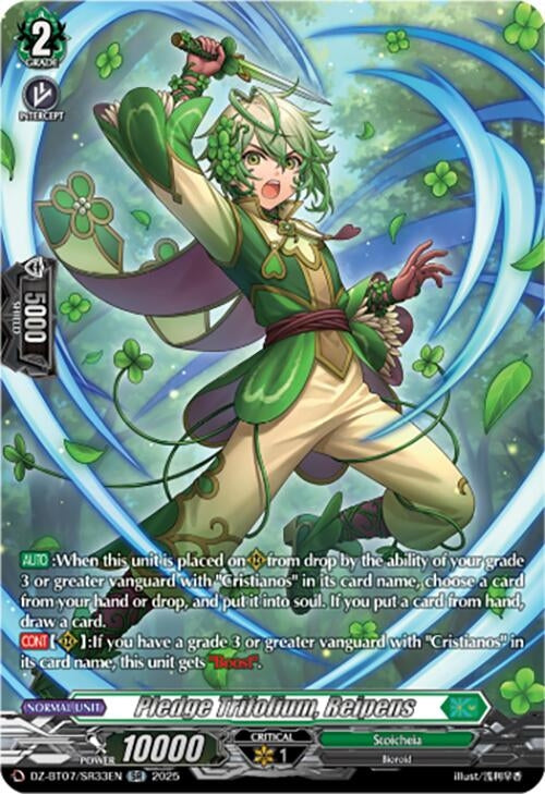 Image for Pledge Trifolium, Reipens (SR) (DZ-BT07: Moon Fangs & Cerulean Blaze) (DZ-BT07/SR33EN) - Cardfight Vanguard