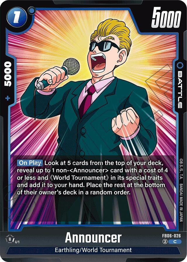 Image for Announcer (Rivals Clash) (FB06-026) - Dragon Ball Super: Fusion World