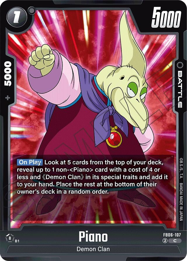Image for Piano - FB06-107 (Rivals Clash) (FB06-107) - Dragon Ball Super: Fusion World