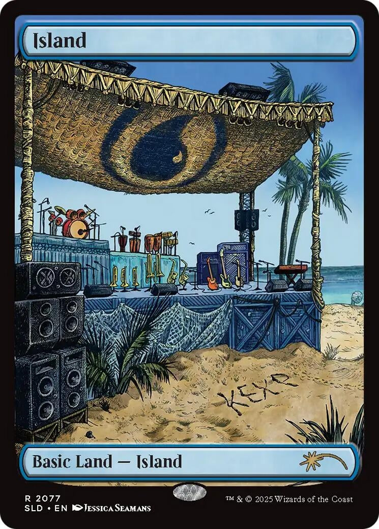 Image for Island (2077) (Secret Lair Drop Series) (2077) - Magic: The Gathering