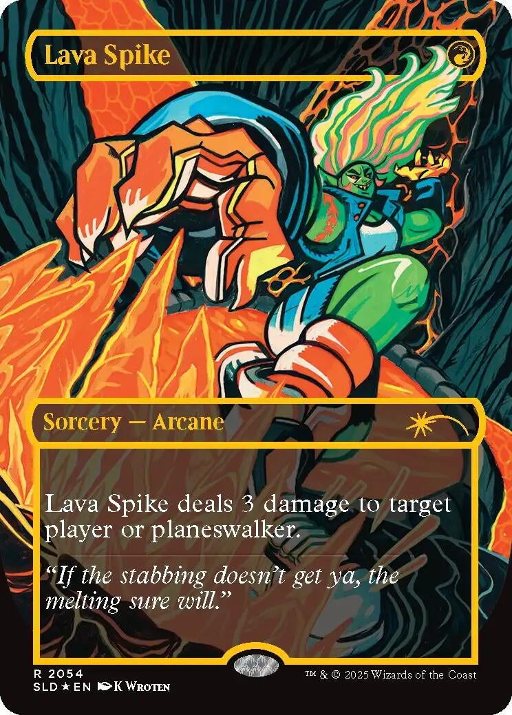 Image for Lava Spike (2054) (Raised Foil) (Secret Lair Drop Series) (2054) - Magic: The Gathering