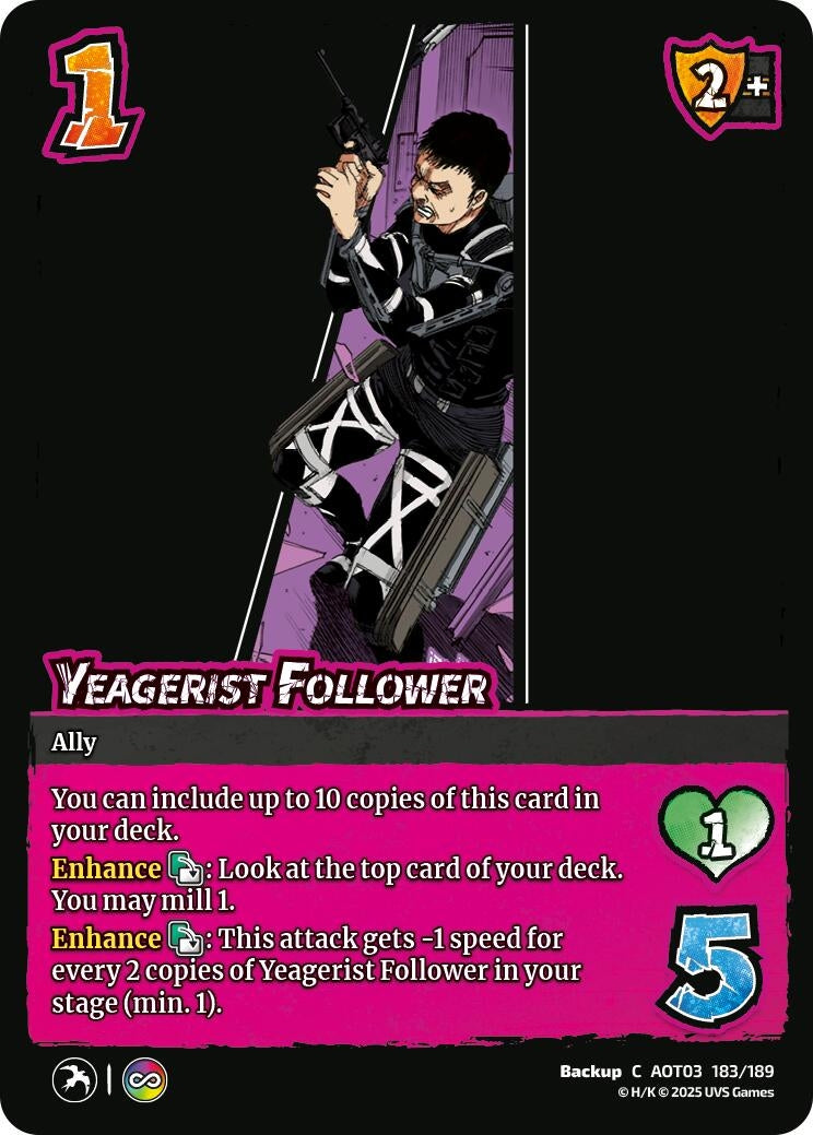 Image for Yeagerist Follower (Attack on Titan: Apocalypse) (183/189) - UniVersus