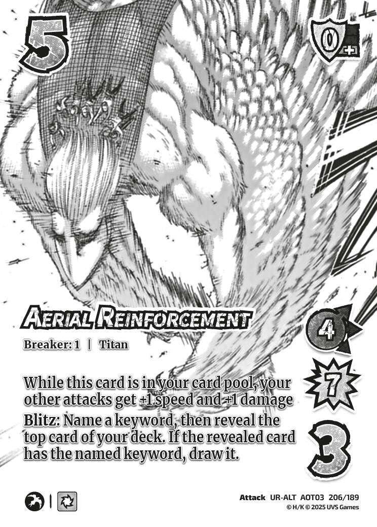Image for Aerial Reinforcement (Alternate Art) (Attack on Titan: Apocalypse) (206/189) - UniVersus