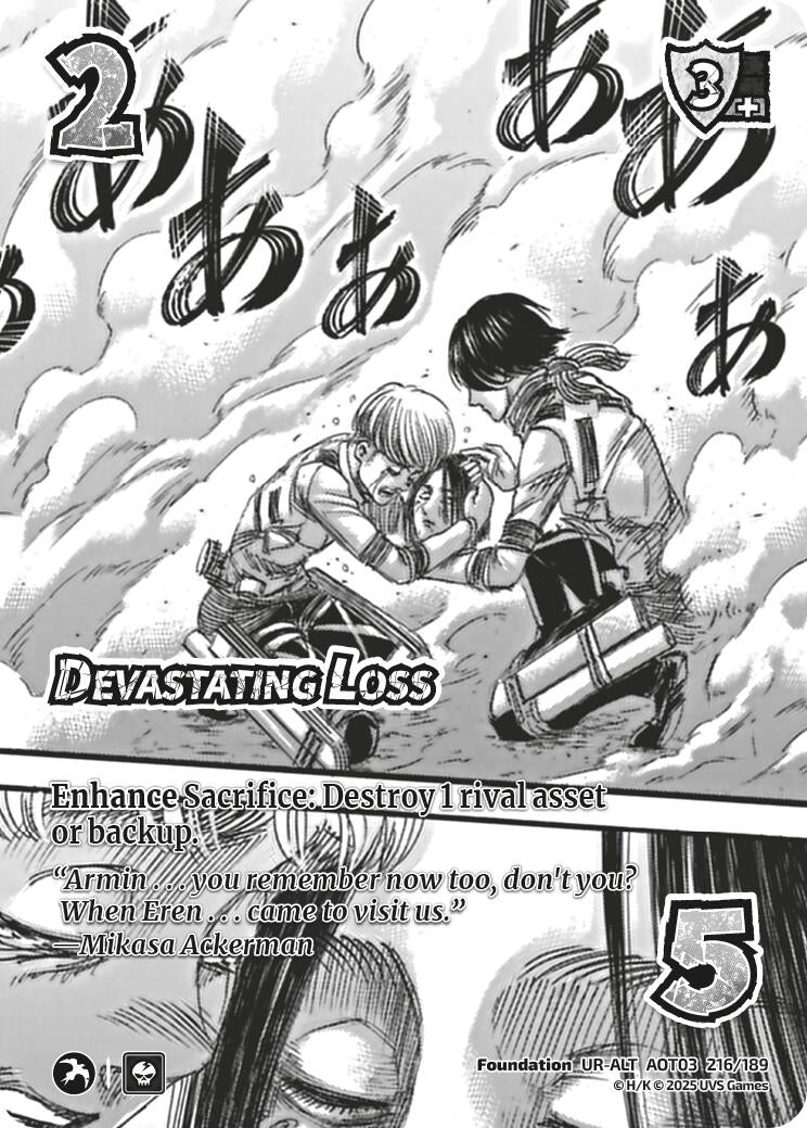 Image for Devastating Loss (Alternate Art) (Attack on Titan: Apocalypse) (216/189) - UniVersus