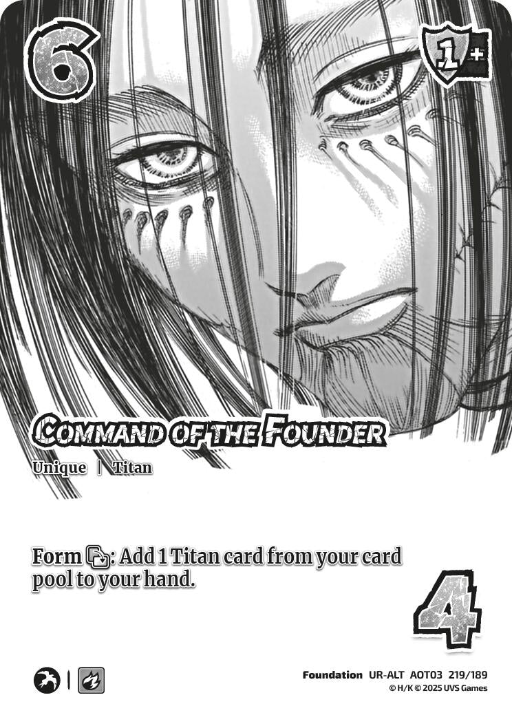 Image for Command of the Founder (Alternate Art) (Attack on Titan: Apocalypse) (219/189) - UniVersus
