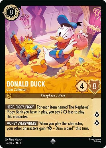 Image for Donald Duck - Coin Collector (Reign of Jafar) (37/204) - Disney Lorcana