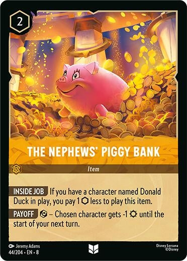 Image for The Nephews' Piggy Bank (Reign of Jafar) (44/204) - Disney Lorcana