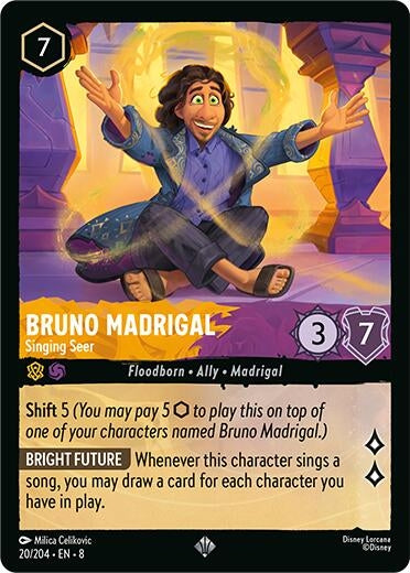 Image for Bruno Madrigal - Singing Seer (Reign of Jafar) (20/204) - Disney Lorcana