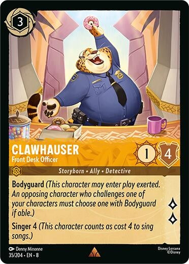 Image for Clawhauser - Front Desk Officer (Reign of Jafar) (35/204) - Disney Lorcana