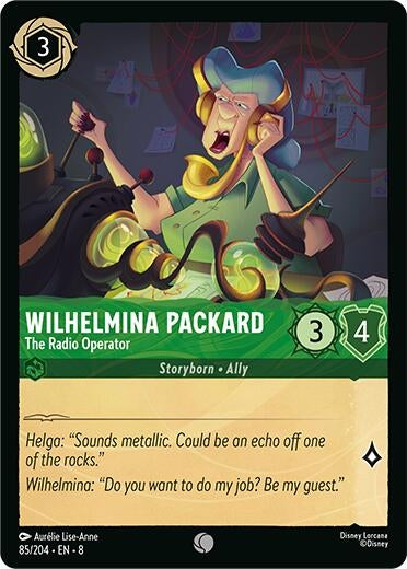 Image for Wilhelmina Packard - The Radio Operator (Reign of Jafar) (85/204) - Disney Lorcana