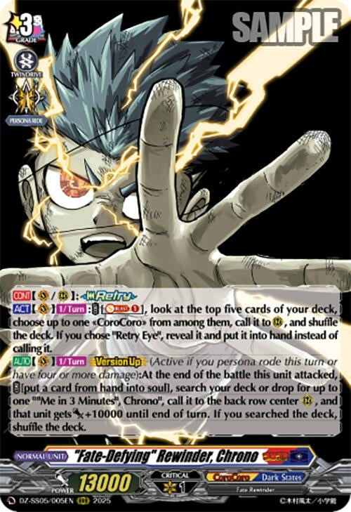 Image for "Fate-Defying" Rewinder, Chrono (DZ-SS05/005EN) [DZ-SS05: CoroCoro Start Deck Pack] - Cardfight Vanguard