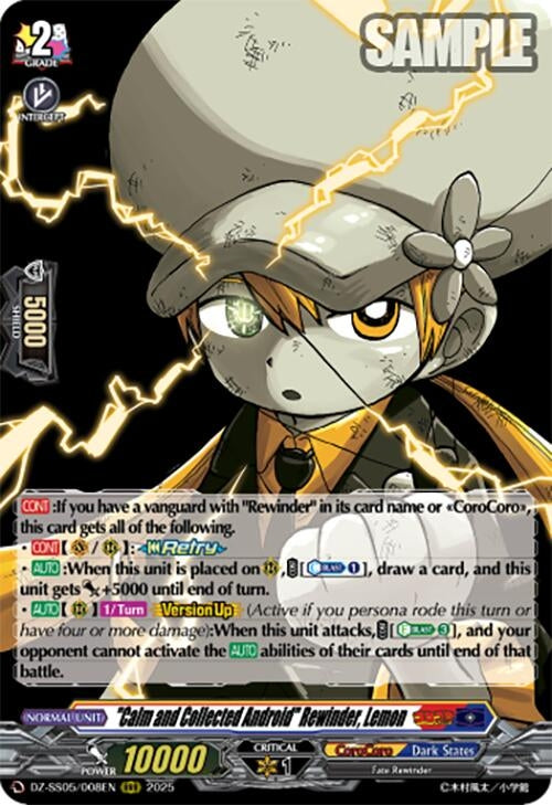 Image for "Calm and Collected Android" Rewinder, Lemon (DZ-SS05/008EN) [DZ-SS05: CoroCoro Start Deck Pack] - Cardfight Vanguard
