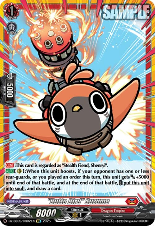 Image for "Butto Bird" Suzume (CR) (DZ-SS05: CoroCoro Start Deck Pack) (DZ-SS05/CR02EN) - Cardfight Vanguard