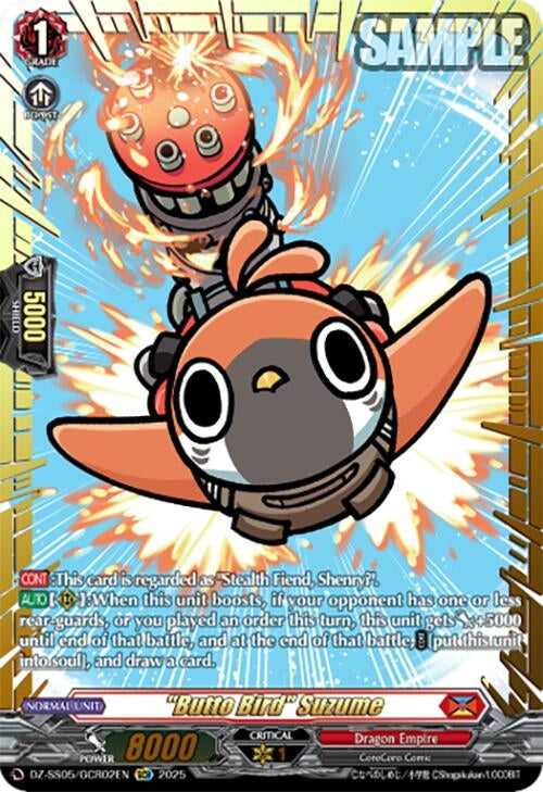 Image for "Butto Bird" Suzume (GCR) (DZ-SS05: CoroCoro Start Deck Pack) (DZ-SS05/GCR02EN) - Cardfight Vanguard