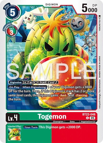Image for Togemon (Cyber Eden) (BT22-048 C) - Digimon Card Game