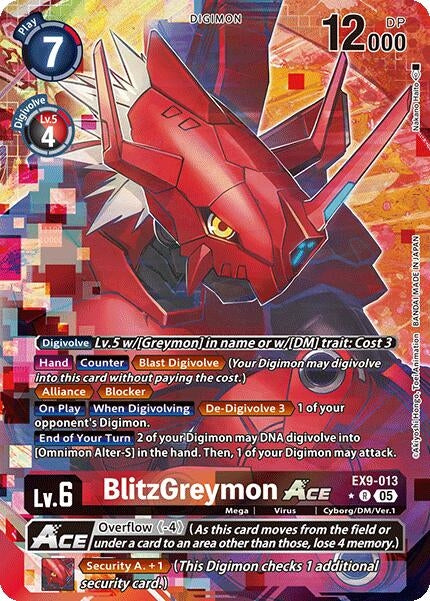Image for BlitzGreymon ACE (Alternate Art) (Versus Monsters) (EX9-013 R) - Digimon Card Game
