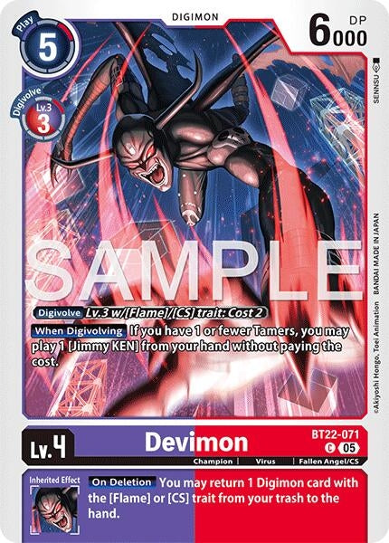 Image for Devimon (Cyber Eden) (BT22-071 C) - Digimon Card Game