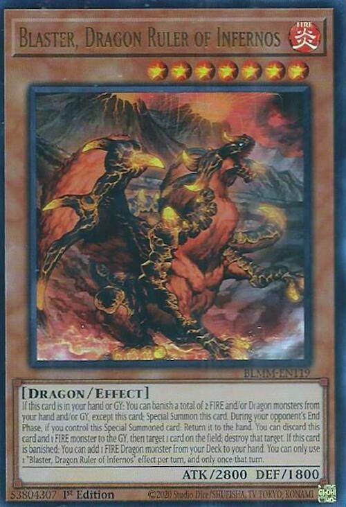 Image for Blaster, Dragon Ruler of Infernos (Battles of Legend: Monster Mayhem) (BLMM-EN119) - YuGiOh