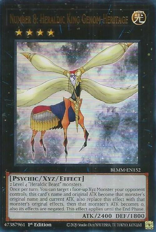 Image for Number 8: Heraldic King Genom-Heritage (Battles of Legend: Monster Mayhem) (BLMM-EN152) - YuGiOh