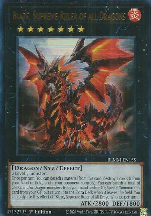 Image for Blaze, Supreme Ruler of all Dragons (Battles of Legend: Monster Mayhem) (BLMM-EN155) - YuGiOh