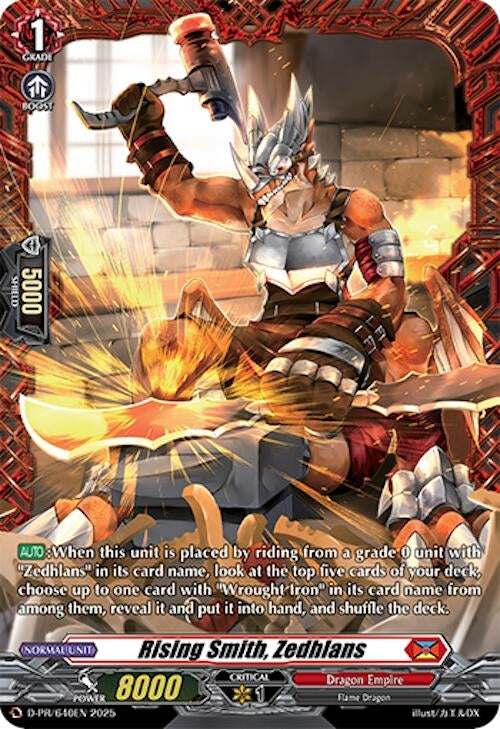 Image for Rising Smith, Zedhlans (D Promo Cards) (D-PR/640EN) - Cardfight Vanguard