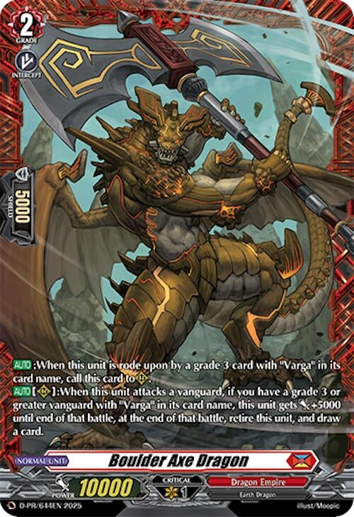Image for Boulder Axe Dragon (D Promo Cards) (D-PR/644EN) - Cardfight Vanguard