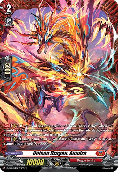 Image for Unison Dragon, Aundra (D Promo Cards) (D-PR/647EN) - Cardfight Vanguard