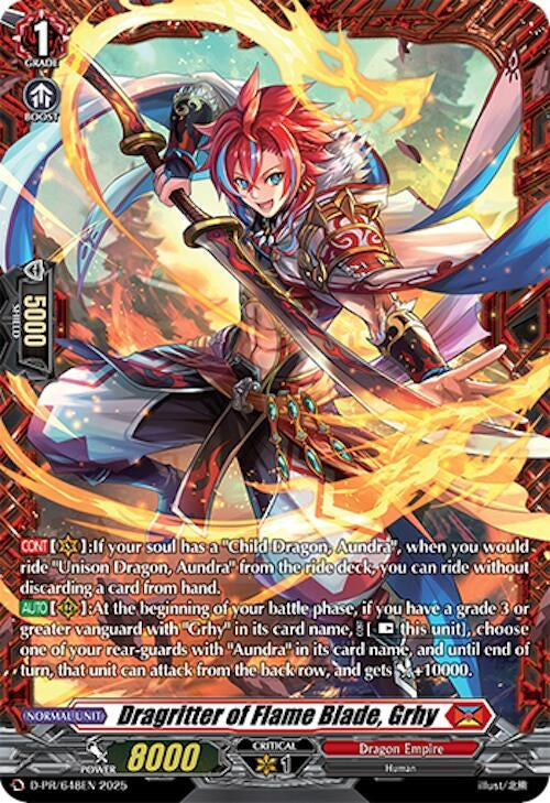 Image for Dragritter of Flame Blade, Grhy (D Promo Cards) (D-PR/648EN) - Cardfight Vanguard