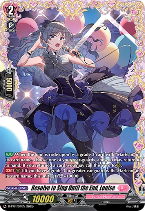 Image for Resolve to Sing Until the End, Louise (D Promo Cards) (D-PR/704EN) - Cardfight Vanguard