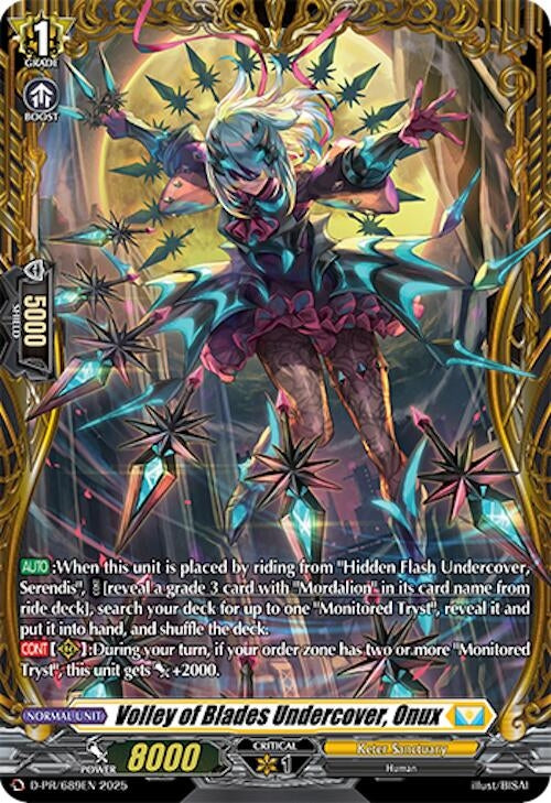 Image for Volley of Blades Undercover, Onux (D Promo Cards) (D-PR/689EN) - Cardfight Vanguard