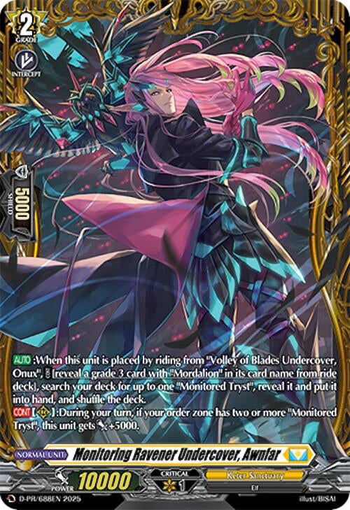 Image for Monitoring Ravener Undercover, Awnfar (D Promo Cards) (D-PR/688EN) - Cardfight Vanguard