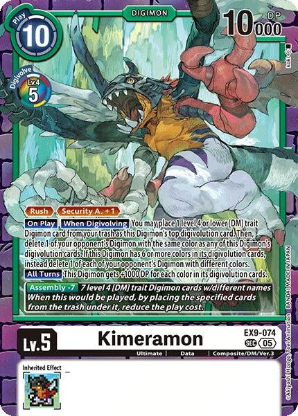 Image for Kimeramon (Versus Monsters) (EX9-074 SEC) - Digimon Card Game