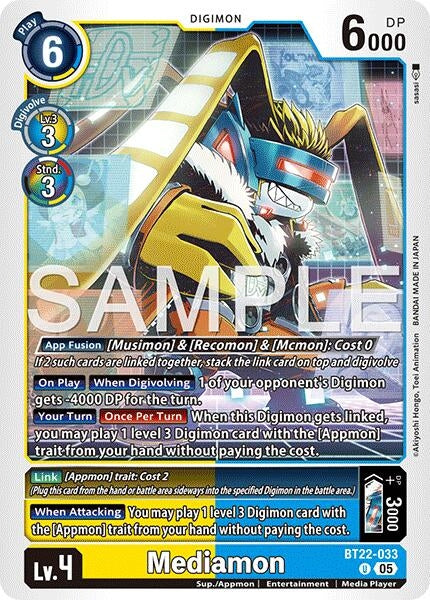 Image for Mediamon (Cyber Eden) (BT22-033 U) - Digimon Card Game